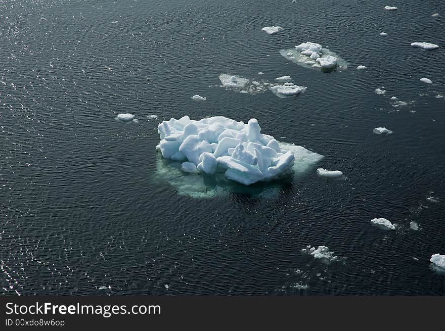 Melting ice in St Lawrence Gulf