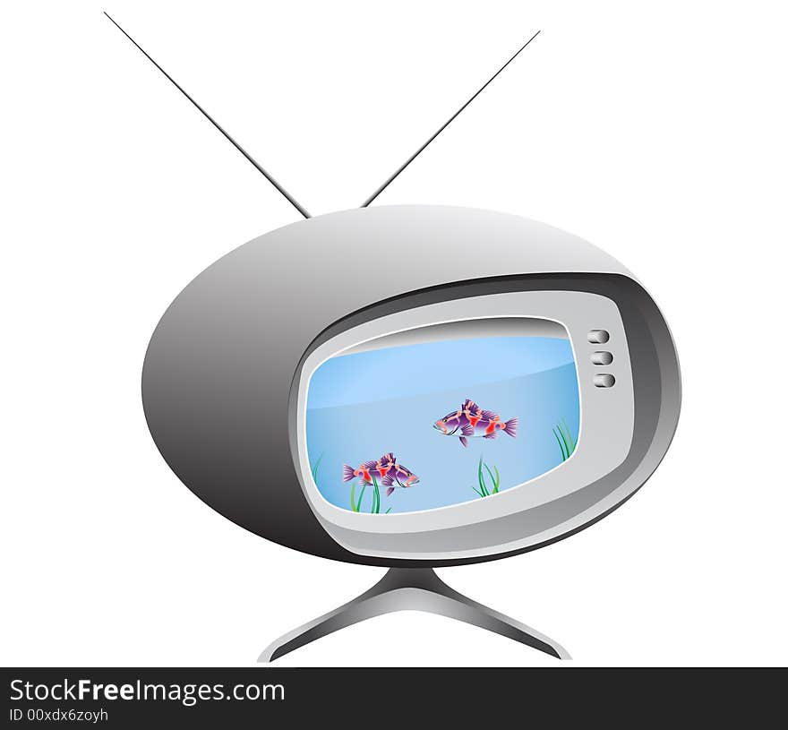 This is a illustration of abstract aquarium in television. This is a illustration of abstract aquarium in television