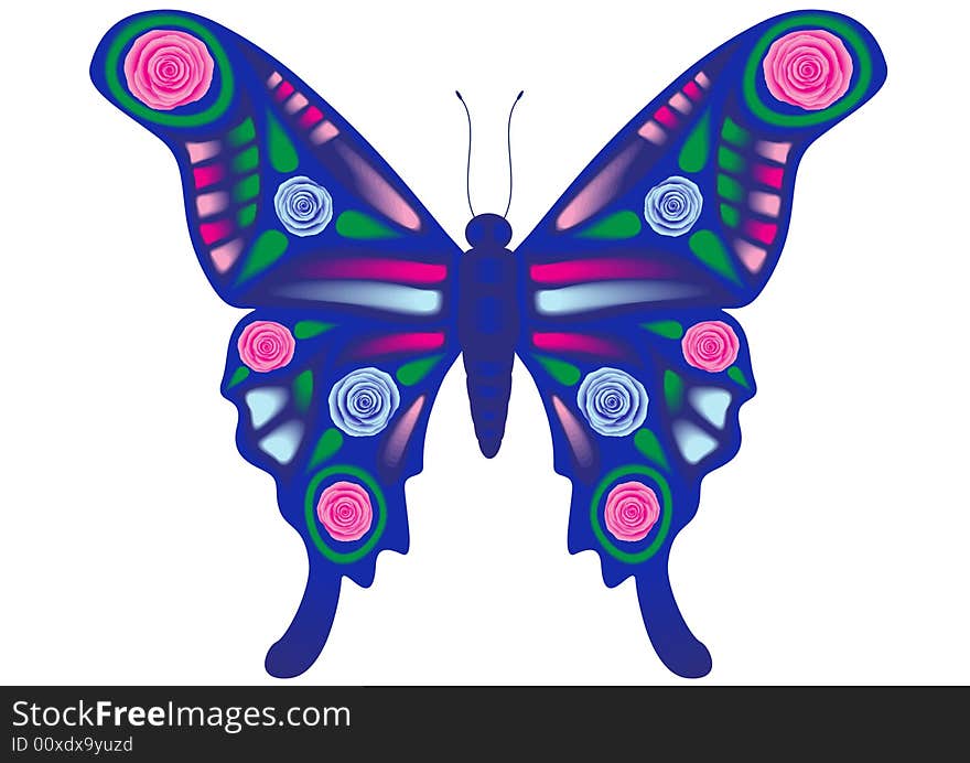 This is a illustration of abstract butterfly. This is a illustration of abstract butterfly