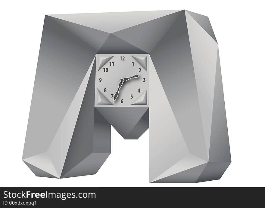 This is a illustration of cubist watch