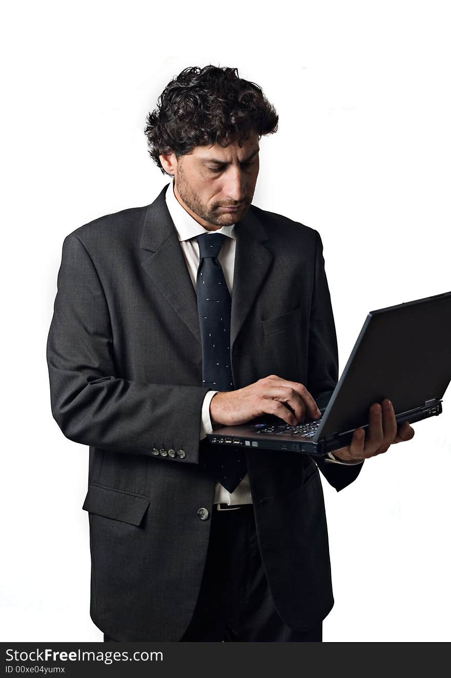 Businessman on laptop