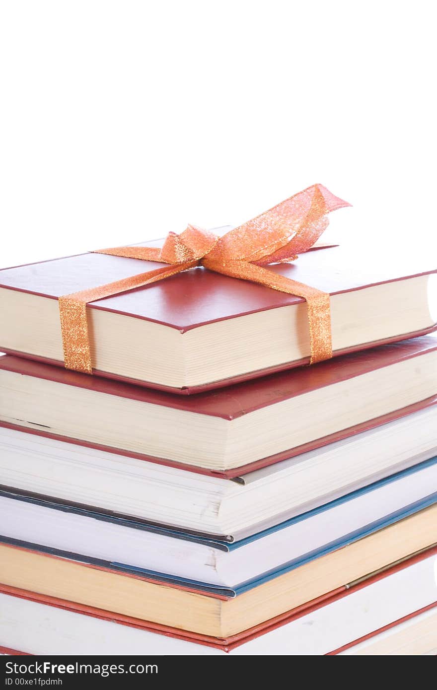 Books in gift packing isolated on a white