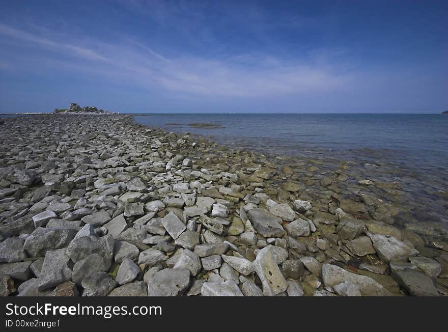 Rocky croatian beach