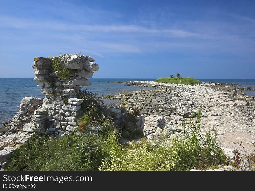 Rocky croatian beach