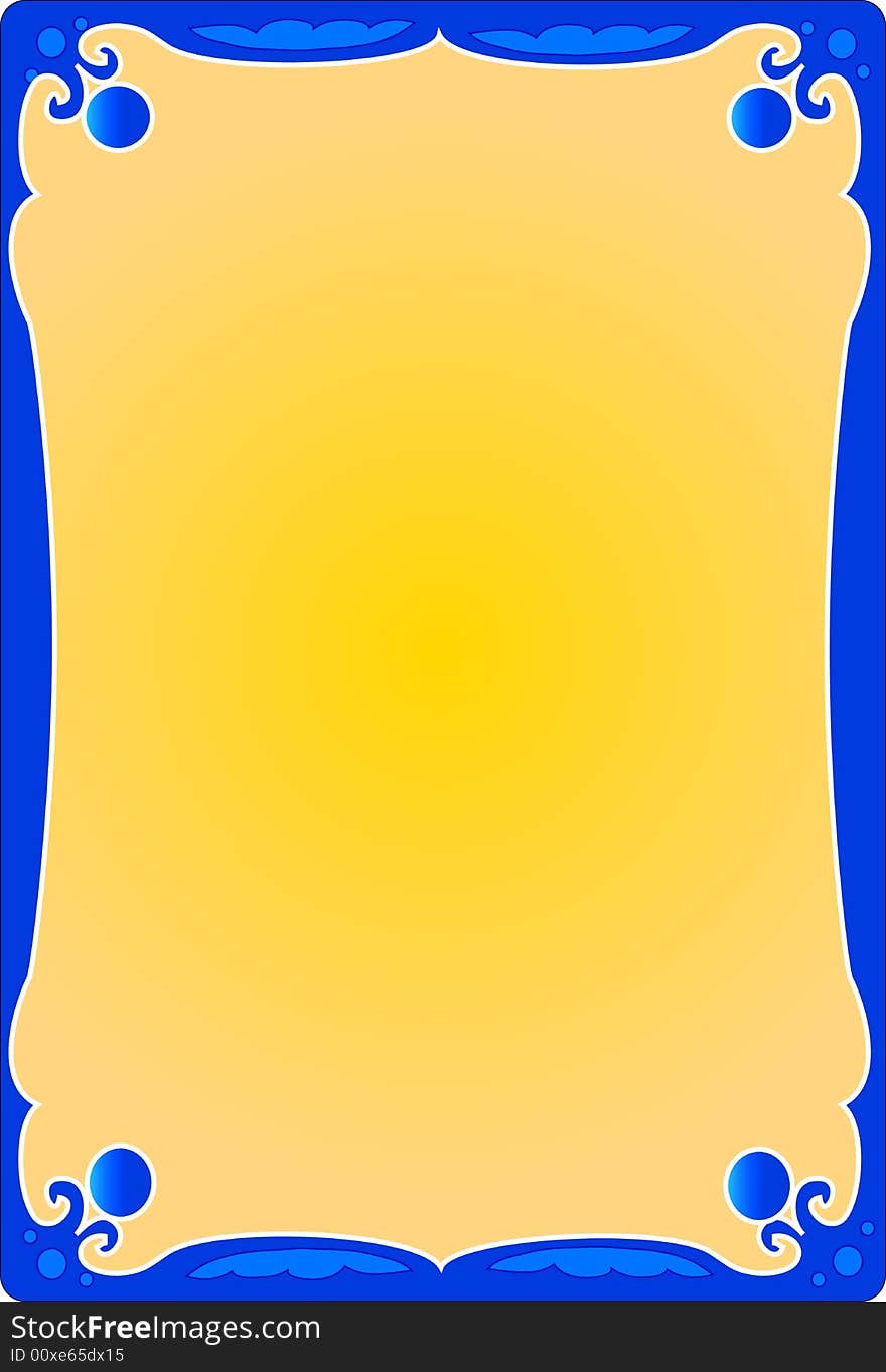 A abstract background illlustrated with a frame which has yellow inside pale yellow