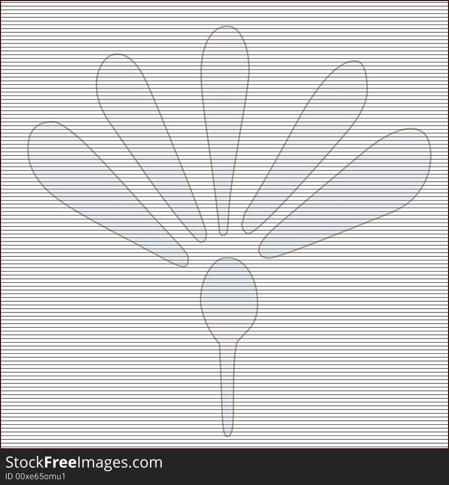 A antennae illustrated in a white background as if receiving signal.