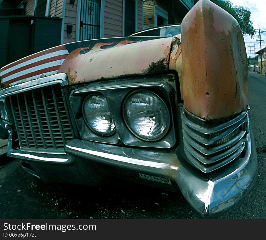 In your grill brown car