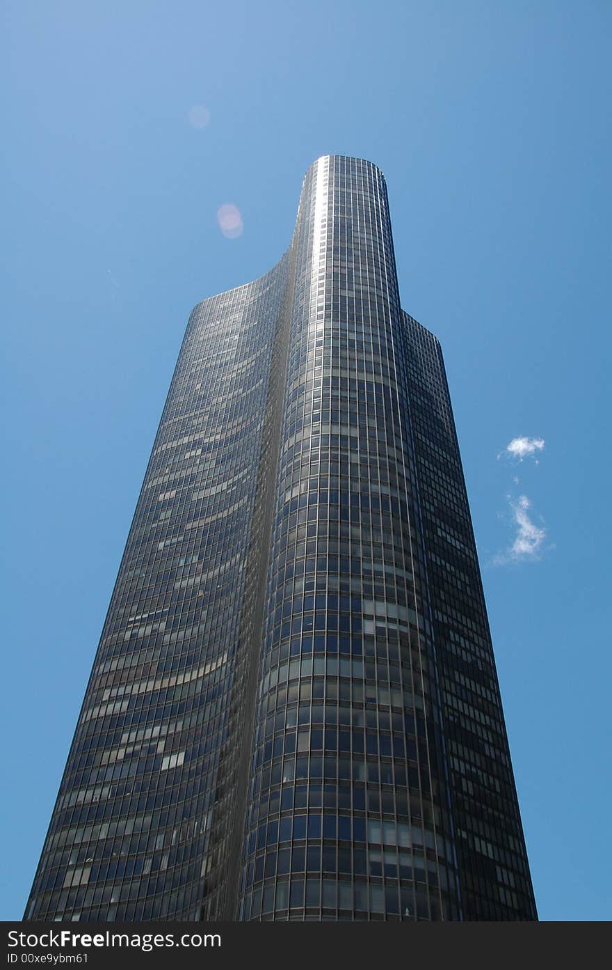 A 70-story high unique skyscraper.