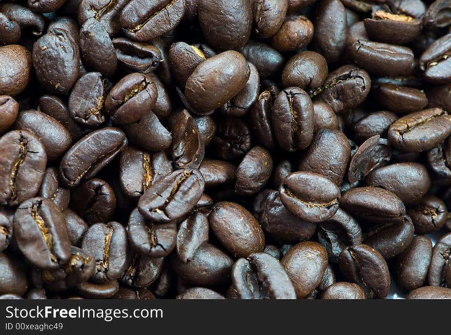 Many coffee bean as background. Many coffee bean as background