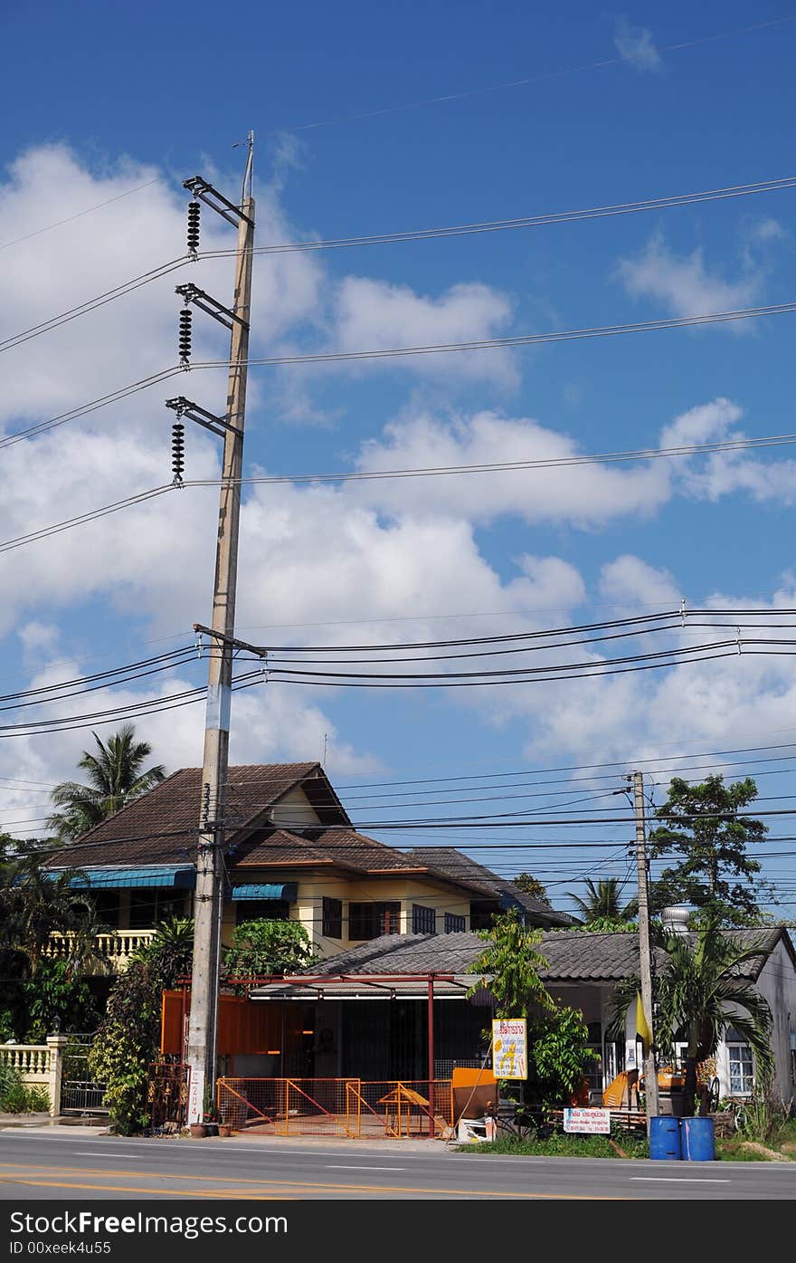 Local houses in the rural areas of thailand. Local houses in the rural areas of thailand