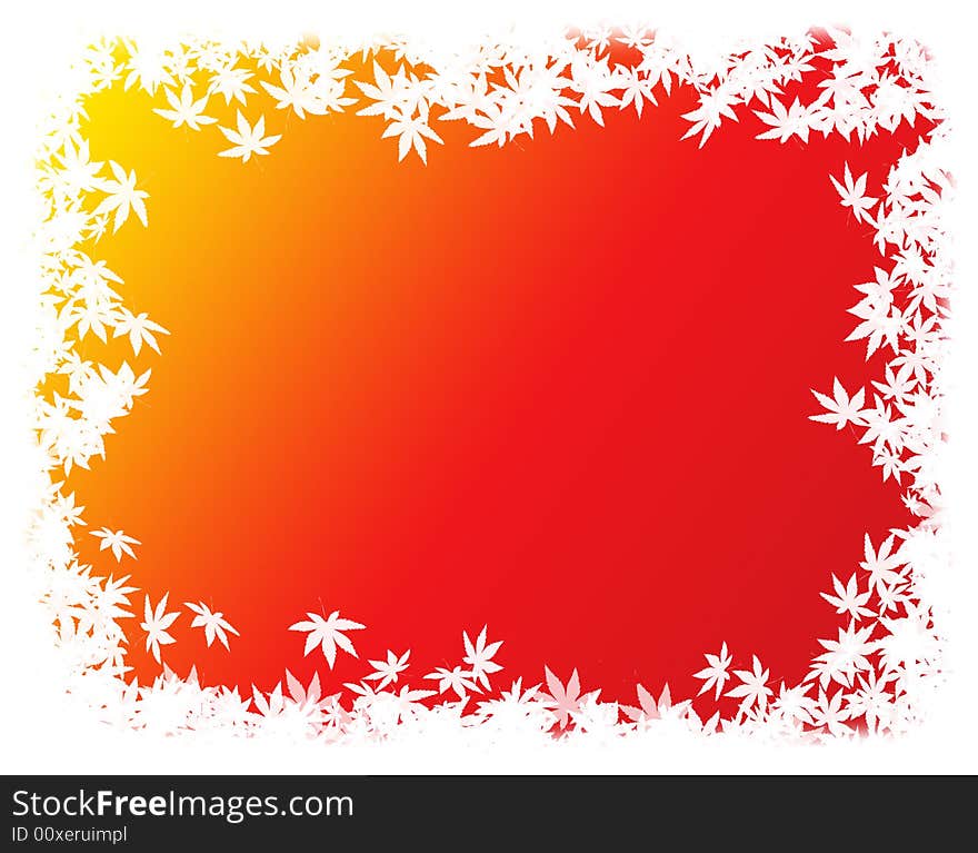 Beautiful autumn leaves [maple leaves ] on colorful background / Frame. Beautiful autumn leaves [maple leaves ] on colorful background / Frame