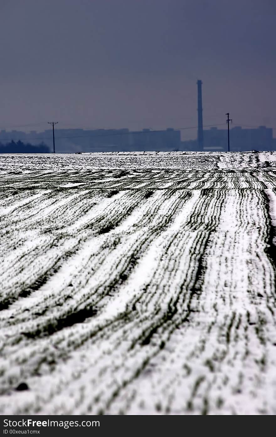 Field and industrial landscape