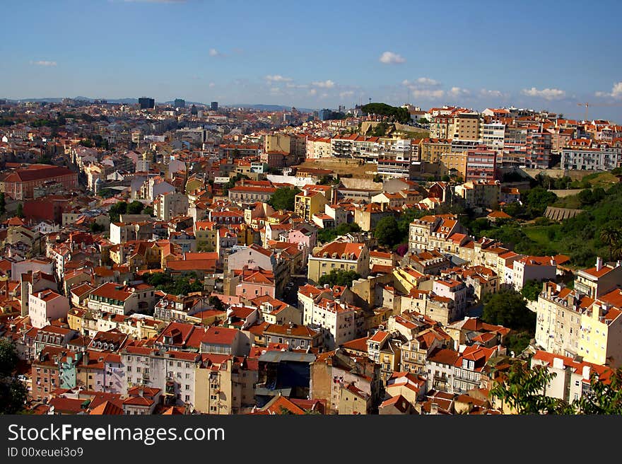 Landscape view over Lisbon, Portugal. Landscape view over Lisbon, Portugal