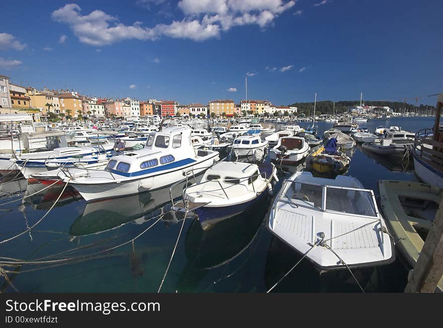 City harbour in Rovinj, Croatia