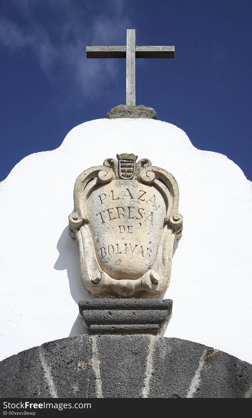 Cross in plaza teresa de bolivar. teror. gran canaria. Cross in plaza teresa de bolivar. teror. gran canaria