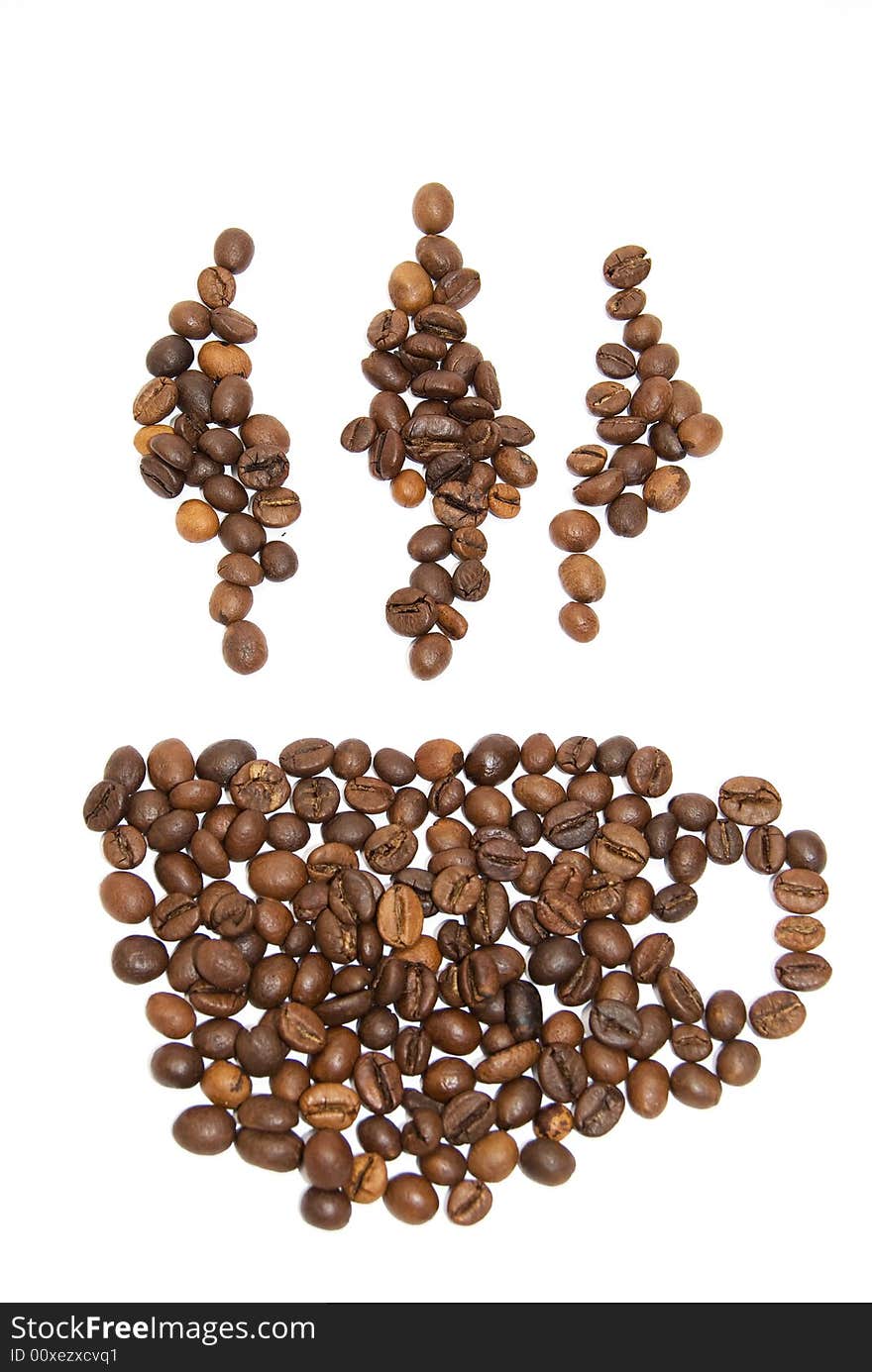 Coffee cup on a white background. Coffee cup on a white background.