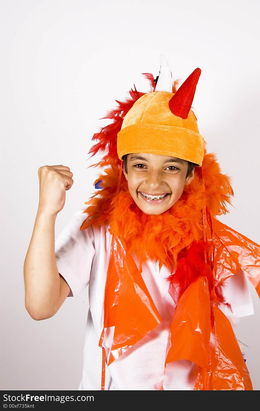 Teenage Boy Cheering