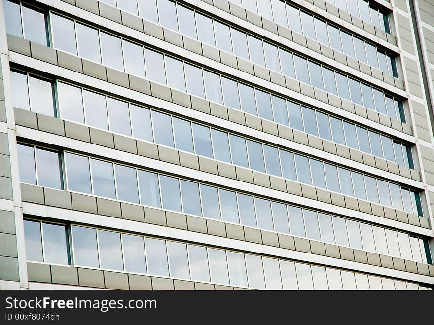 Business building windows series from outside