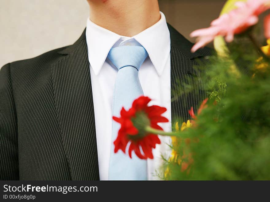 Young business man with tie