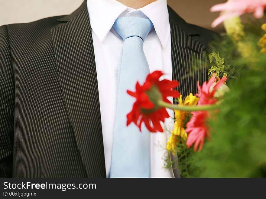 Young business man with tie