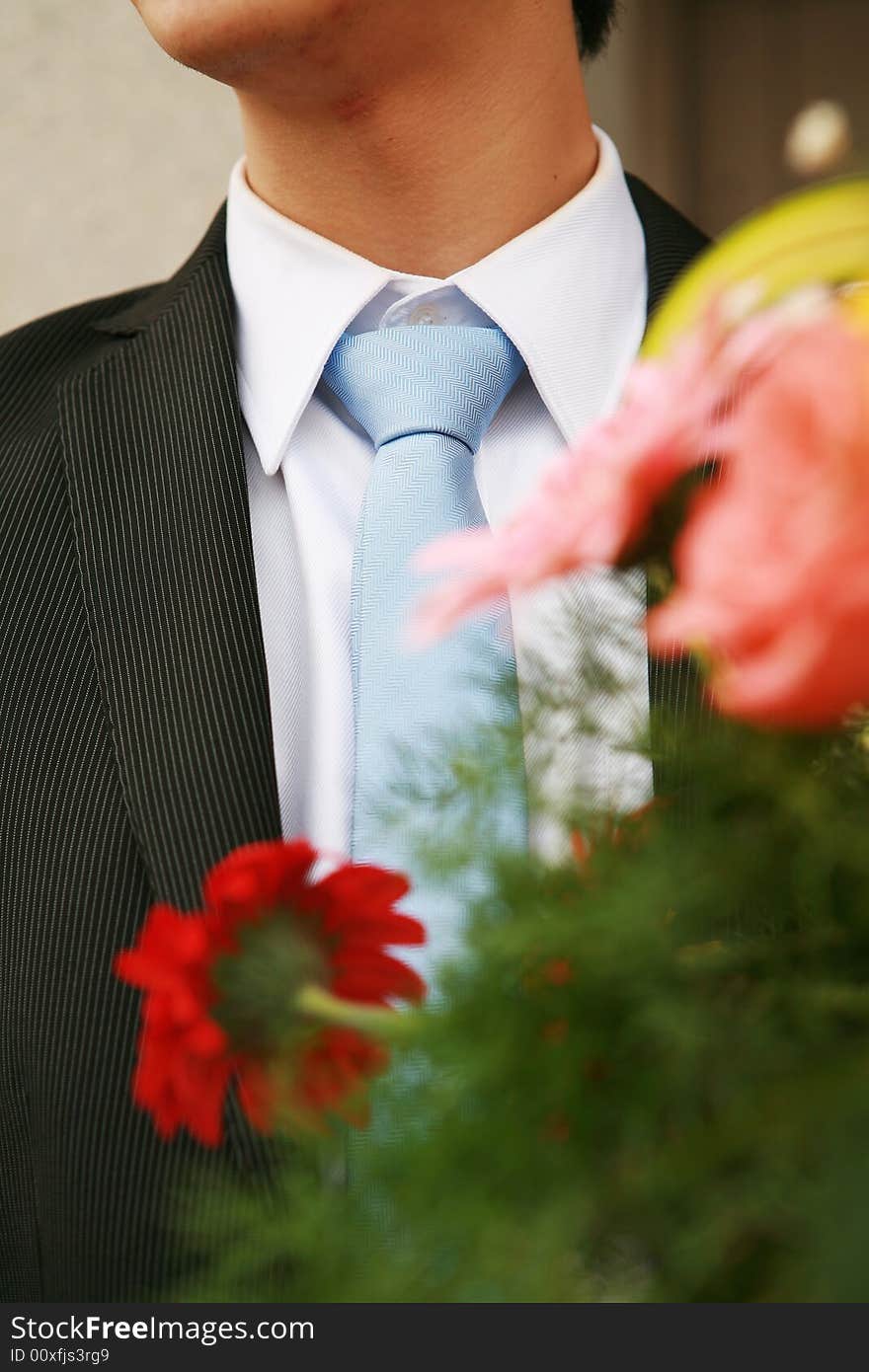 Young business man with tie