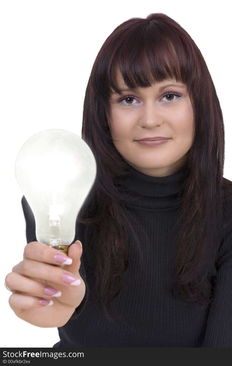 Woman With Lightbulb