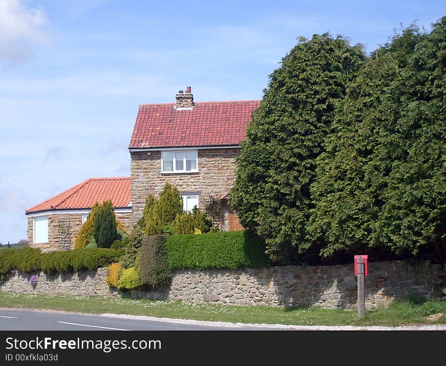 Picturesque house in countryside, north yorkshire moors national park, England.