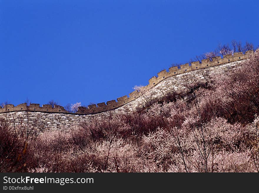 The great wall in spring, shot in jiankou sector, beijing, china