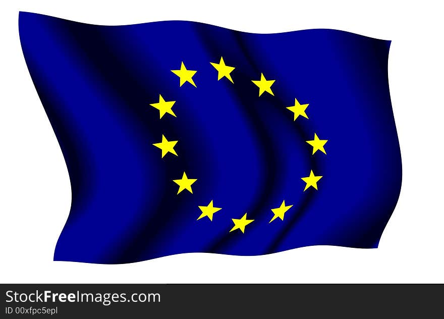 European Union waving flag