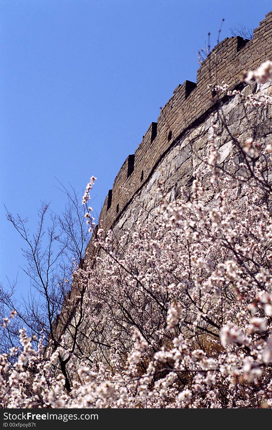 The great wall in spring, shot in jiankou sector, beijing, china