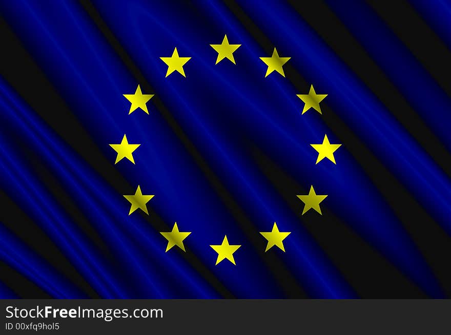 European Union Satin Flag