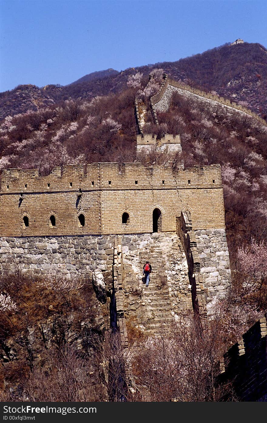 The great wall in spring, shot in jiankou sector, beijing, china