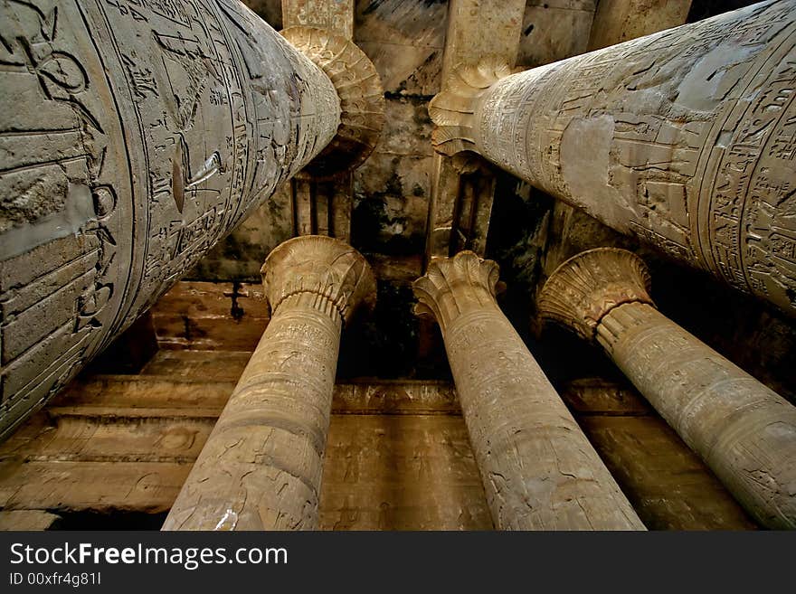 Horus temple at Edfu town - nile - Egypt