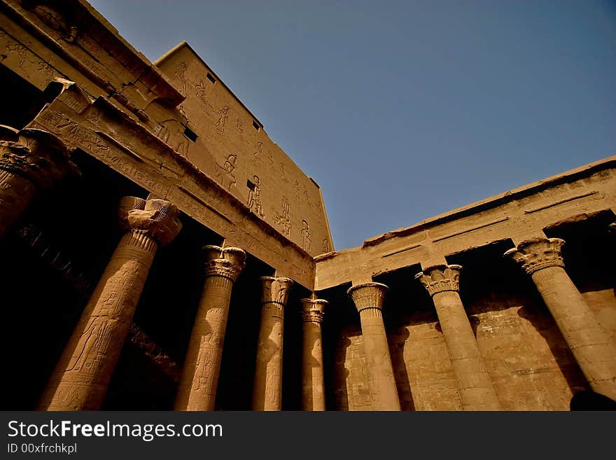 Horus temple at Edfu town - nile - Egypt