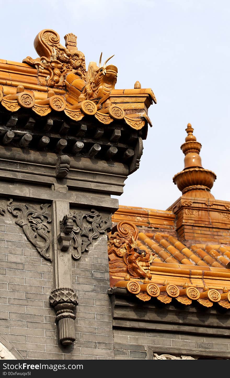 Exquisite eaves of temple