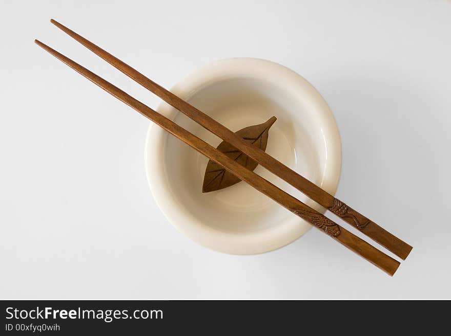 Chopsticks and bowl