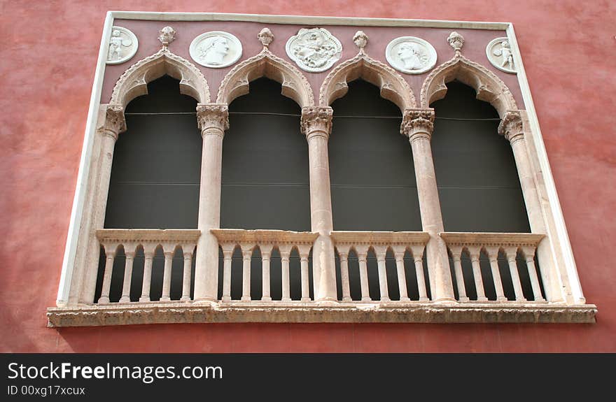 Venetian window in Vicenza Italy