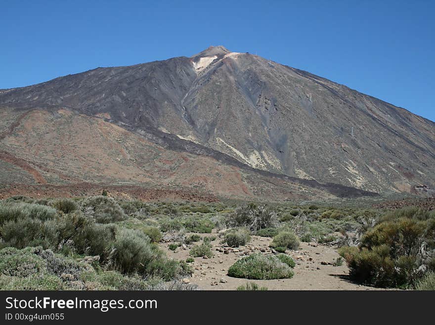 El Tiede volcano on the island of Tenerife. El Tiede volcano on the island of Tenerife