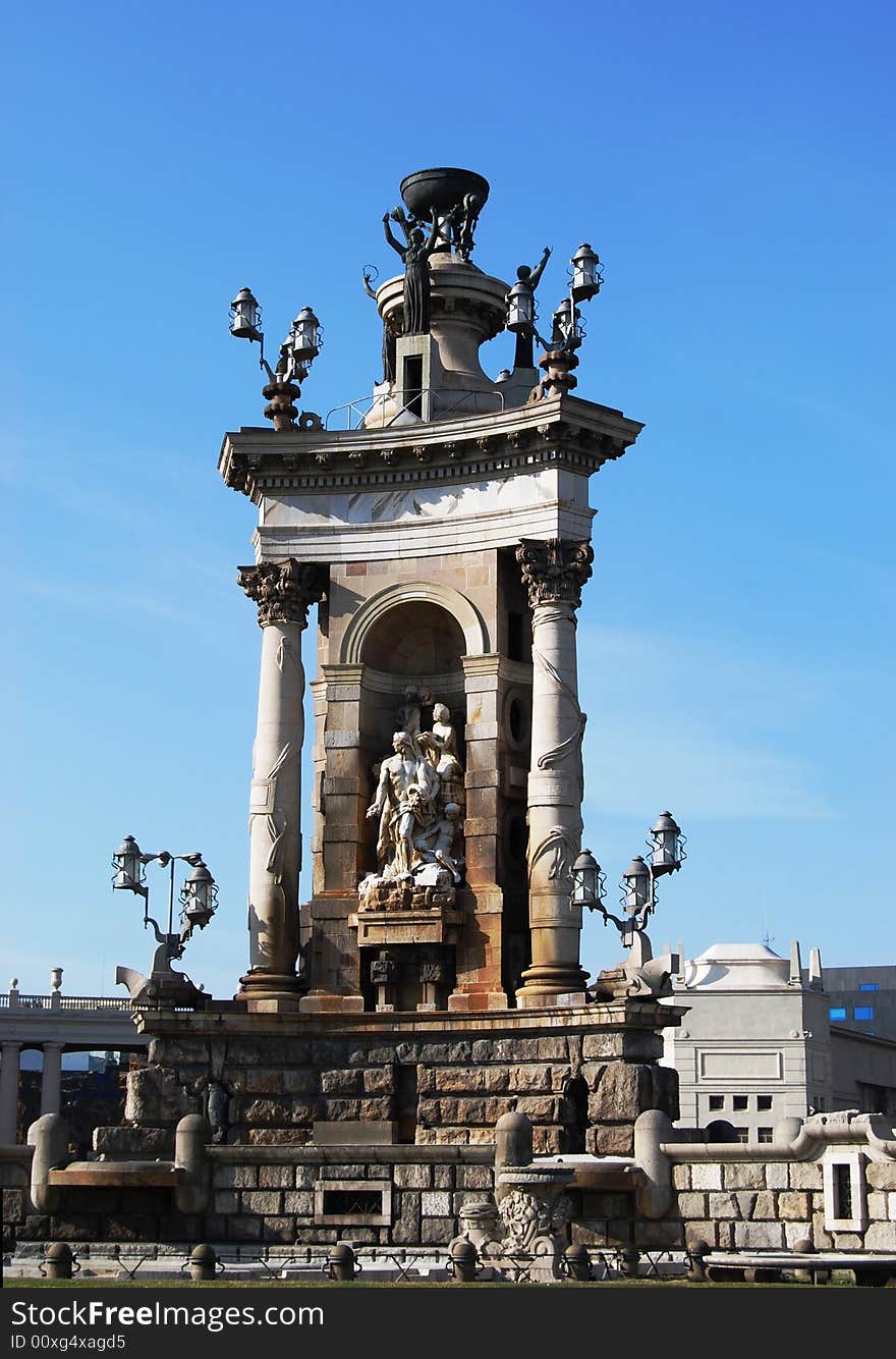 Towers on the Placa Espana in Barcelona. Towers on the Placa Espana in Barcelona