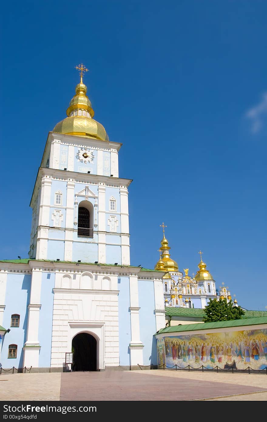 A church is in kieve, Mikhaylovskiy cathedral