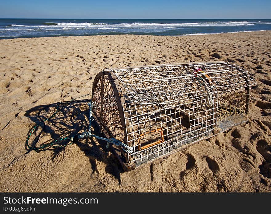 Lobster Trap at Cape Cod Beach