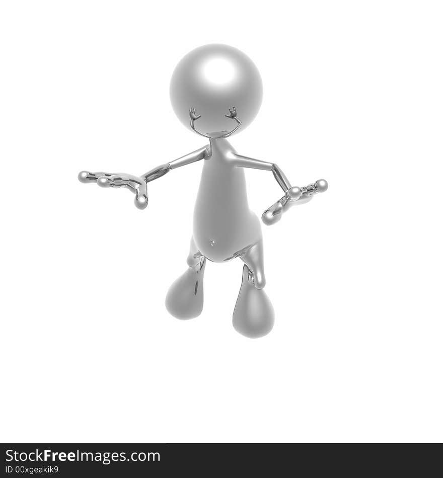 3d render of cartoon guy