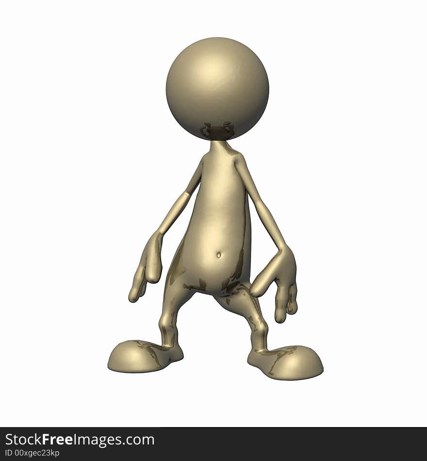 3d render of cartoon guy