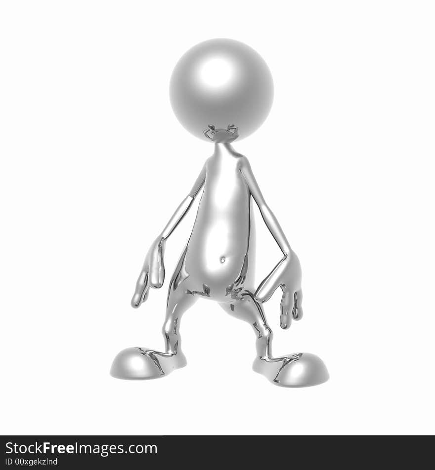 3d render of cartoon guy