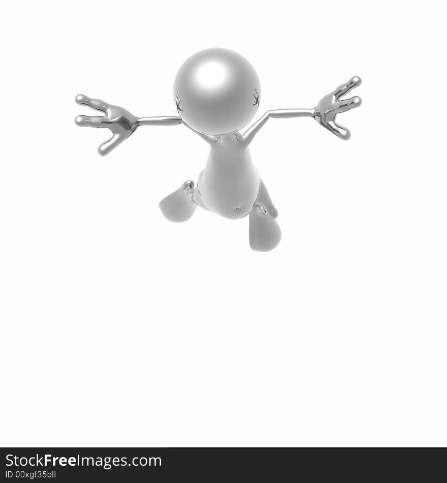 3d render of cartoon guy