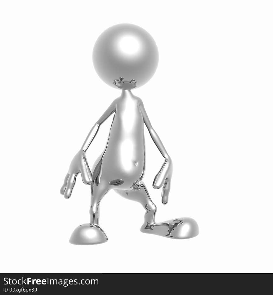 3d render of cartoon guy