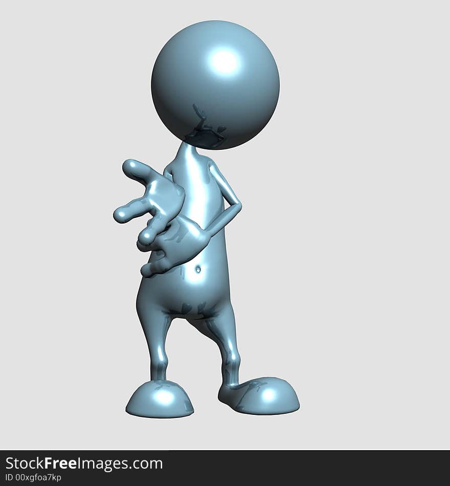 3d render of cartoon guy