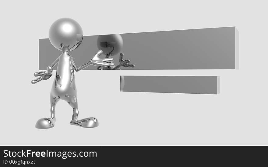 3d render of cartoon guy