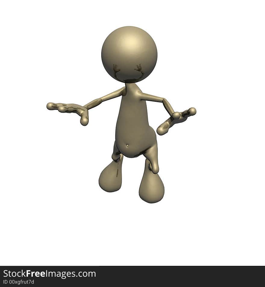 3d render of cartoon guy