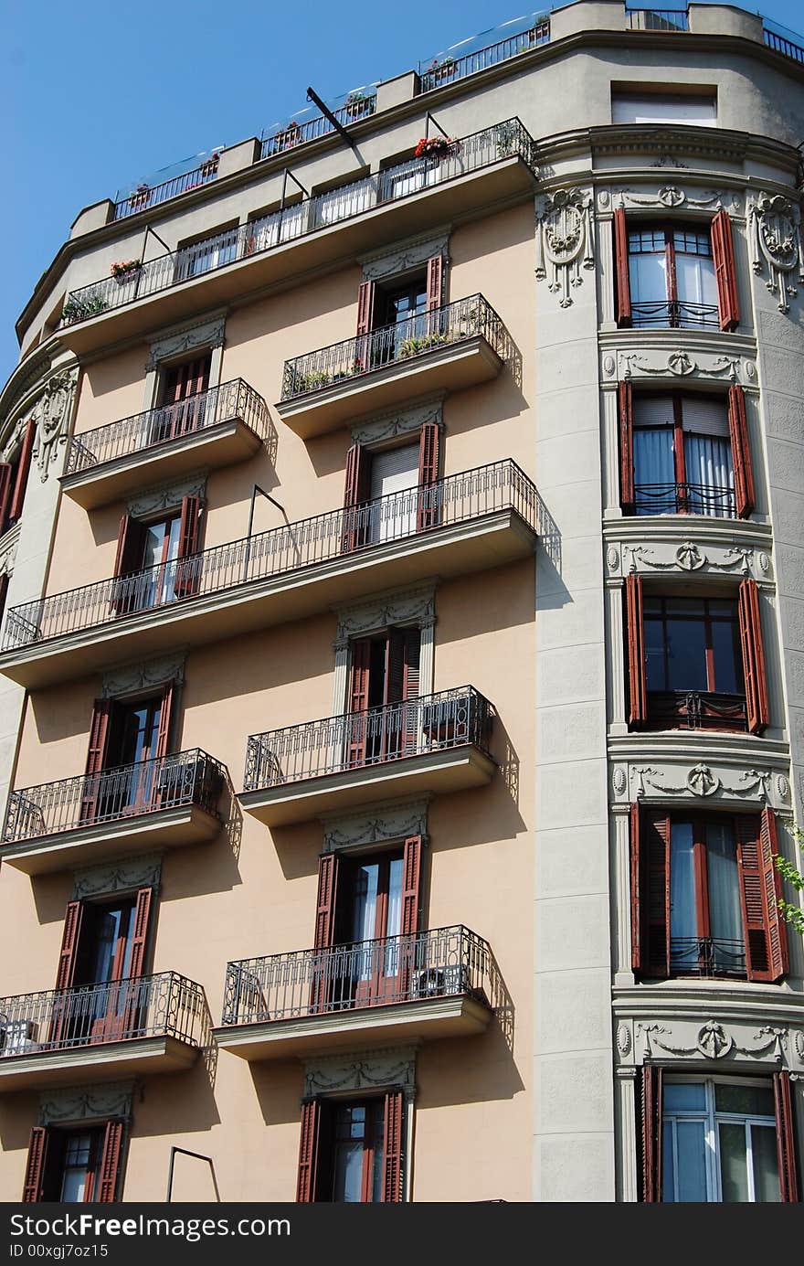 Beautiful art nouveau building of Barcelona. Beautiful art nouveau building of Barcelona